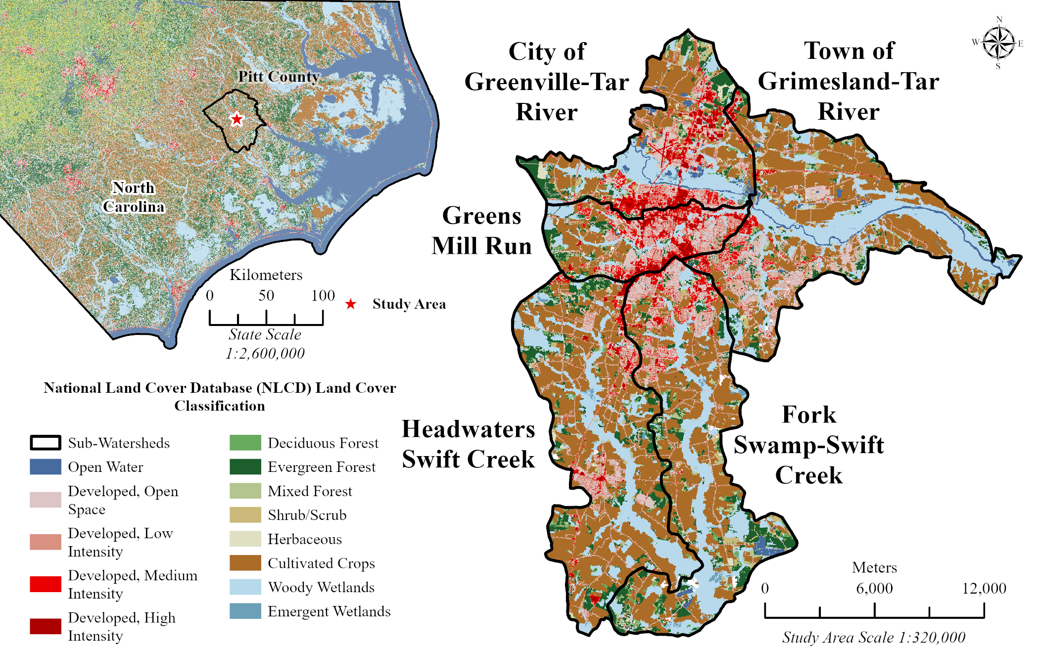Study area layout map
